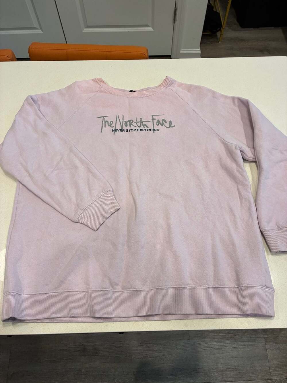 The North Face Never Stop Exploring Light Purple Crewneck Sweatshirt Womens XL